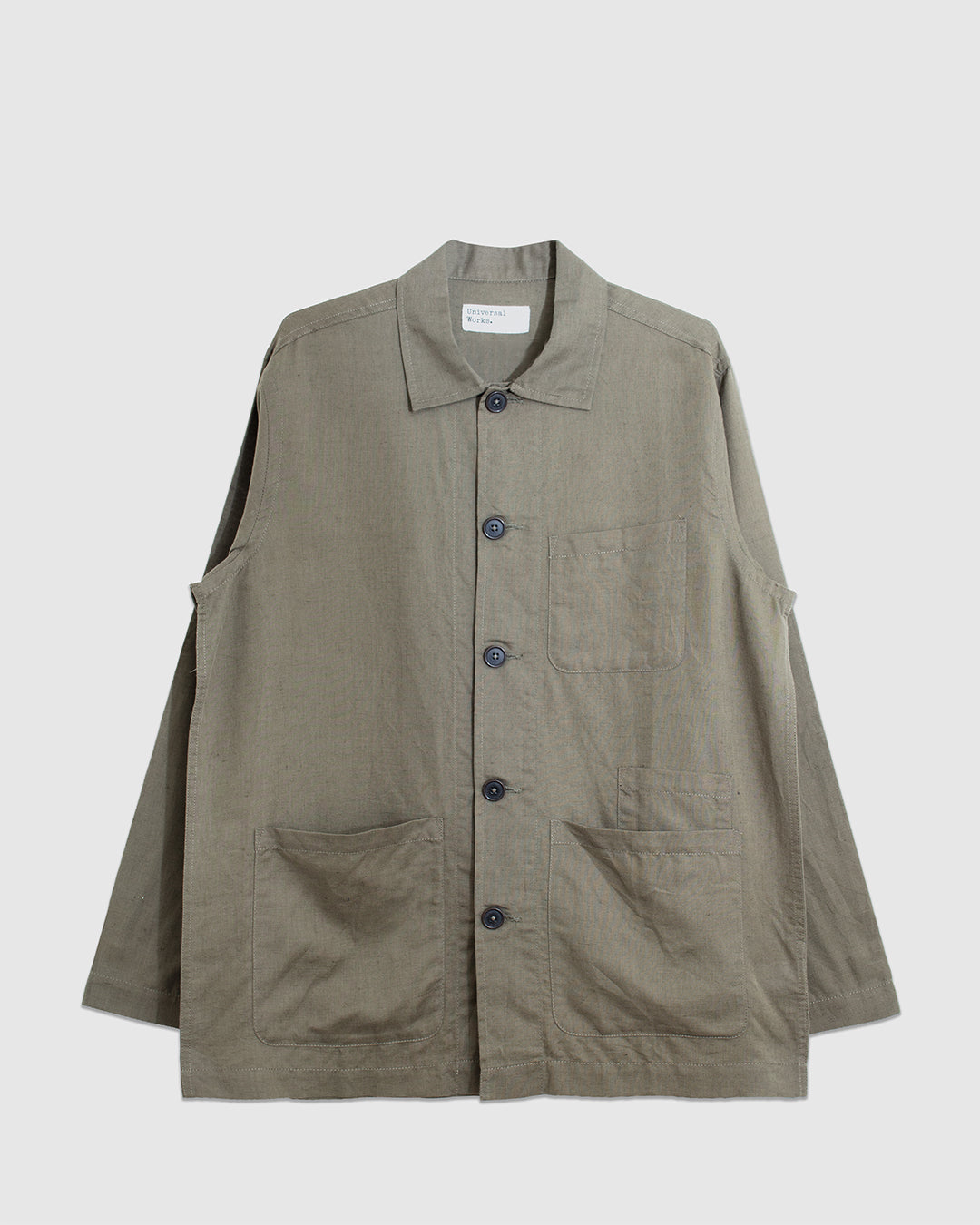 Bakers Overshirt Linen Cotton Olive