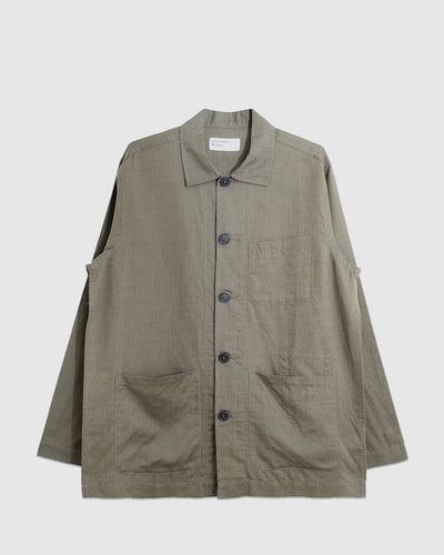 Bakers Overshirt Linen Cotton Olive