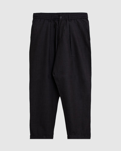 Pleated Track Pant Tropical Suiting Brown Marl