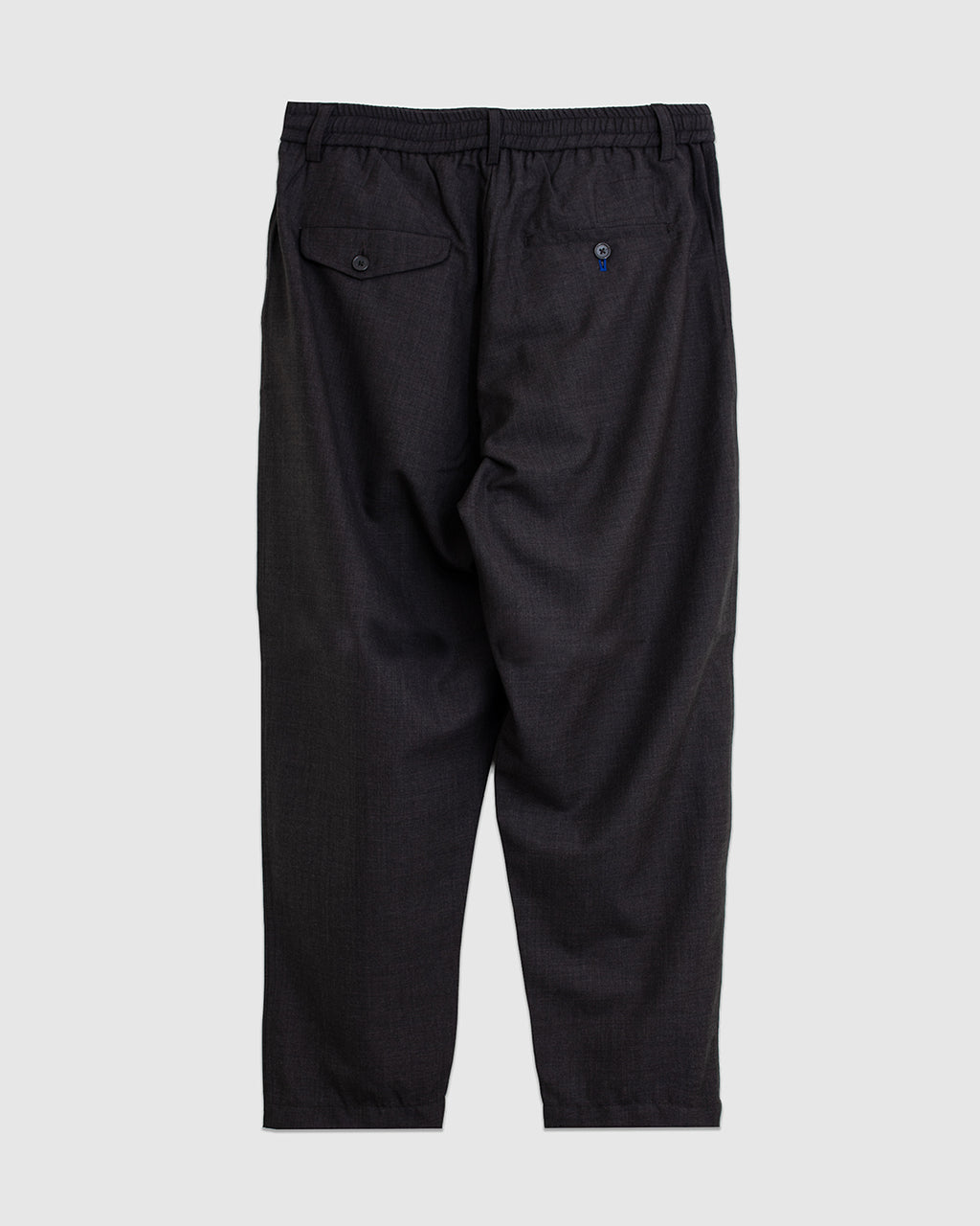Pleated Track Pant Tropical Suiting Brown Marl