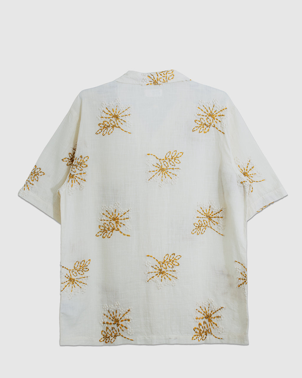 Road Shirt Hand Emb Stripe Ecru