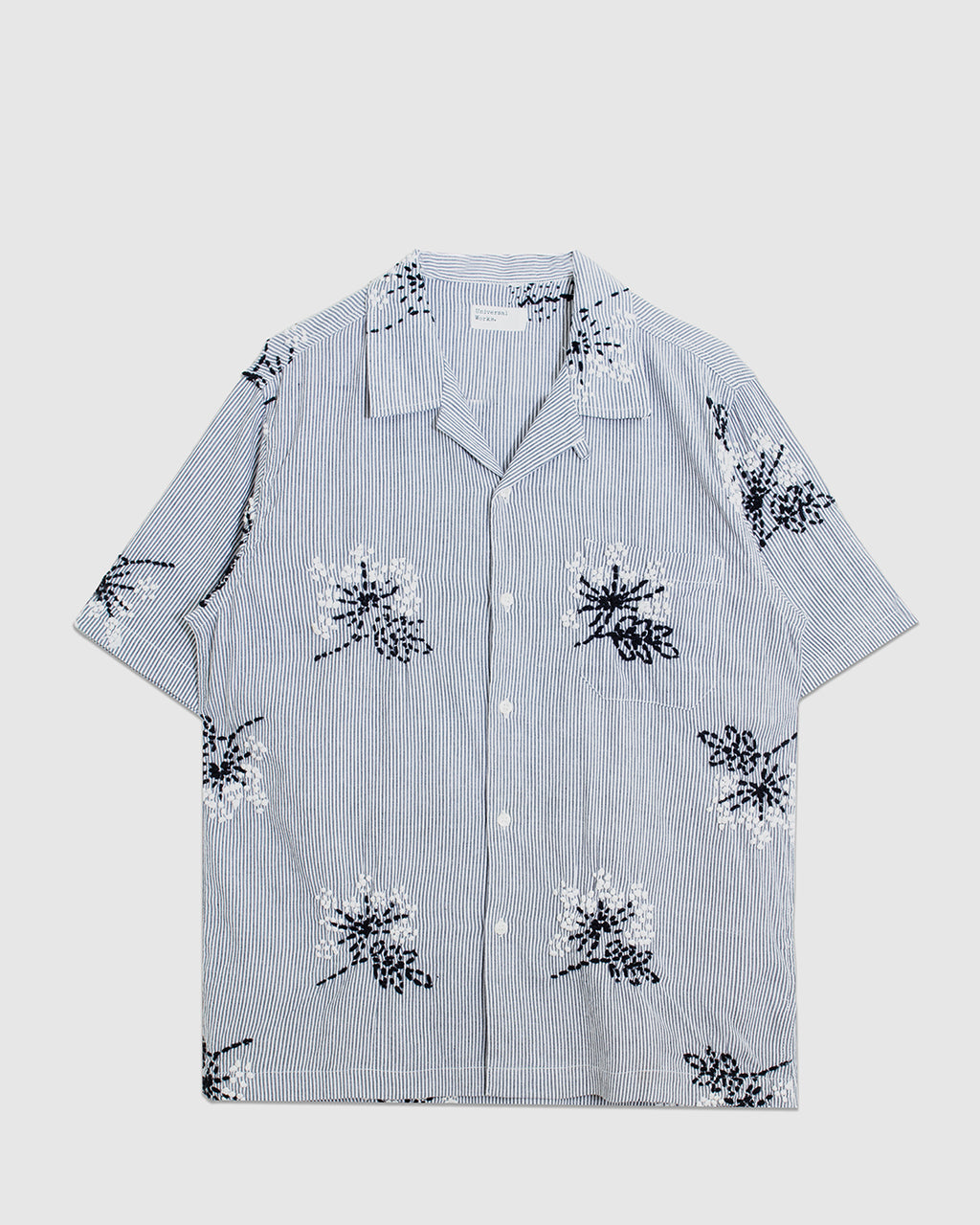 Road Shirt Hand Emb Stripe Grey