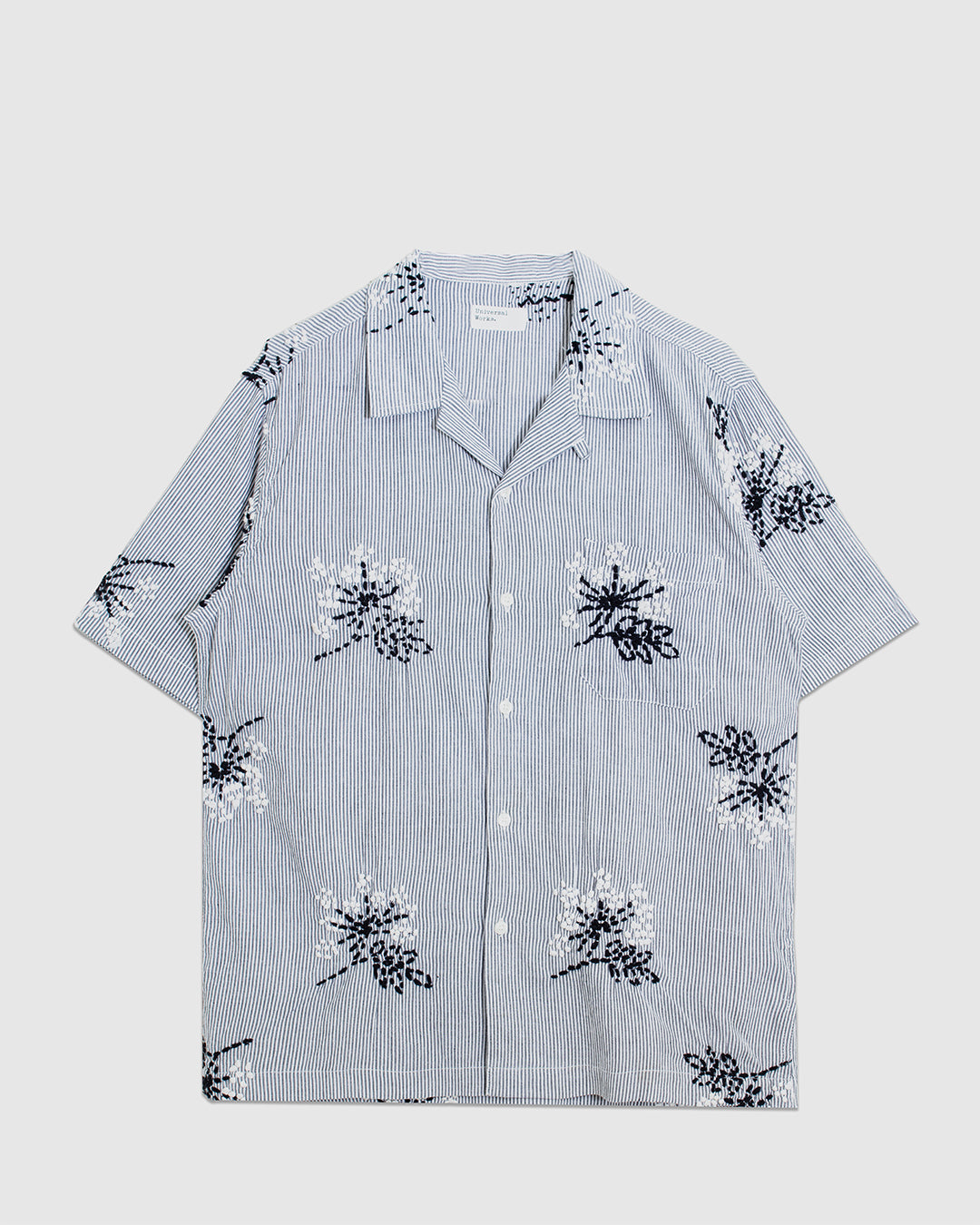 Road Shirt Hand Emb Stripe Grey