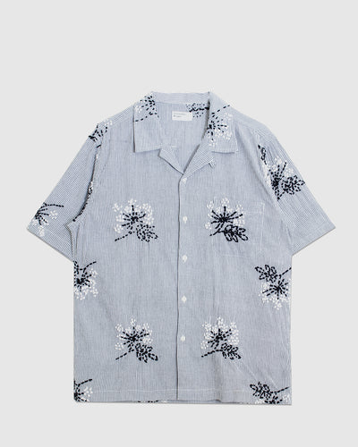 Road Shirt Hand Emb Stripe Grey