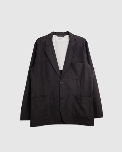 Two Button Jacket Tropical Suiting Brown Marl