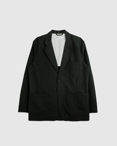 Two Button Jacket Tropical Suiting Olive Marl