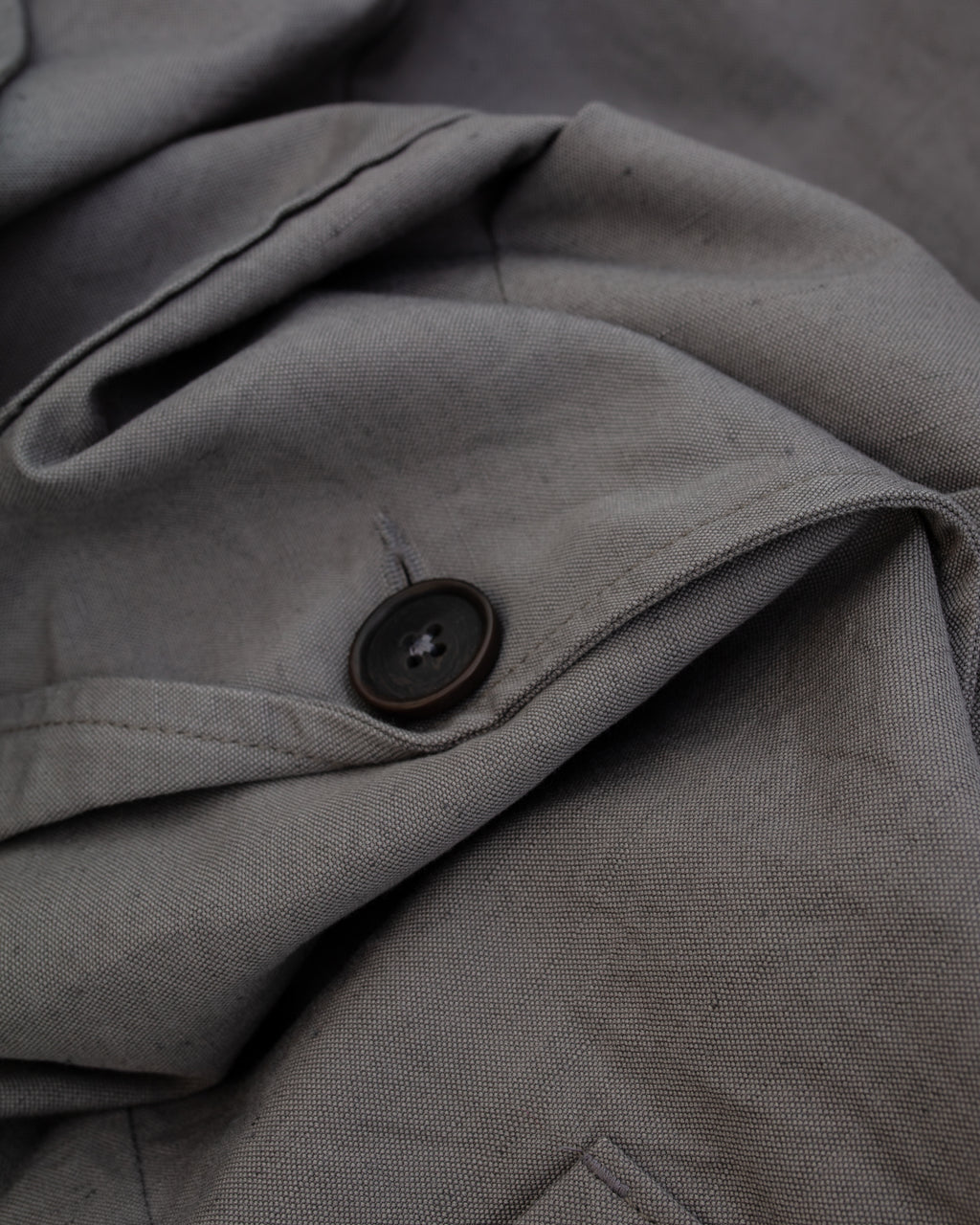 Two Button Jacket Linen Slub Mid Grey