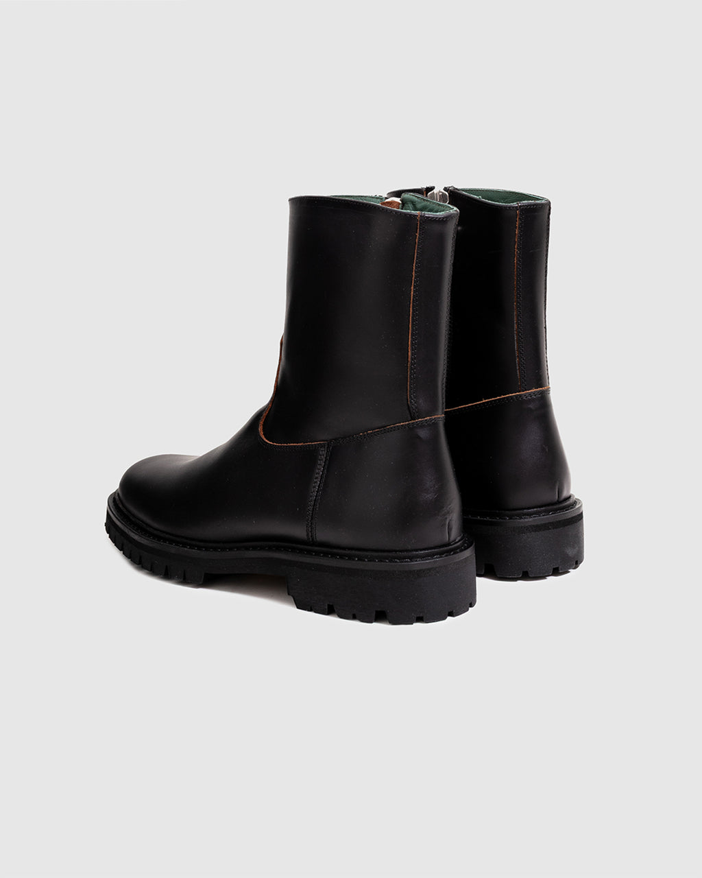 Moto Boot Black Nappa Leather