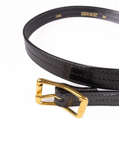 1" Triple Stitched Belt - Black w/ Black Stitch