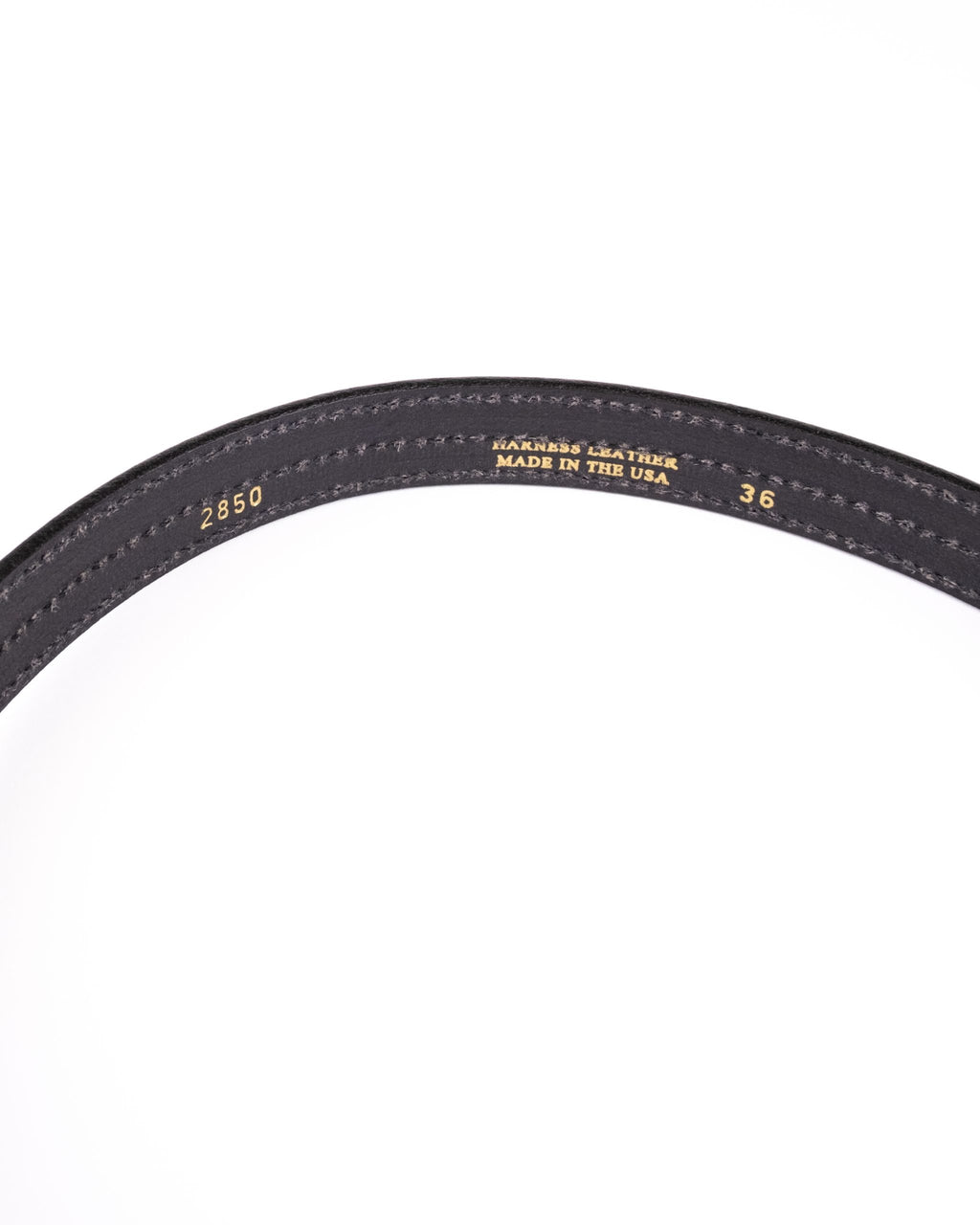1" Triple Stitched Belt - Black w/ Black Stitch