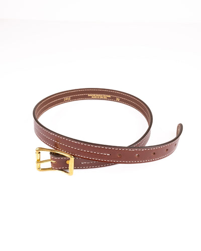 1" Triple Stitched Belt - Oakbark w/ Natural Stitch