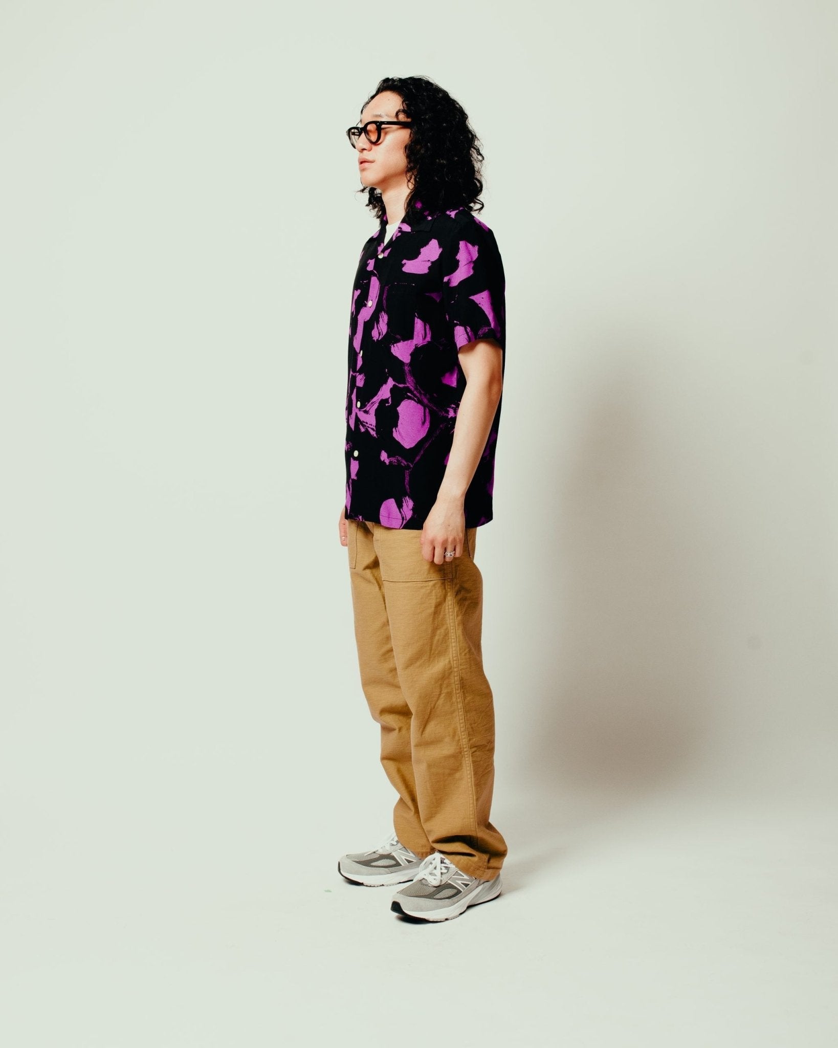 Rinne Camp Shirt - Purple - ALOHA BLOSSOM