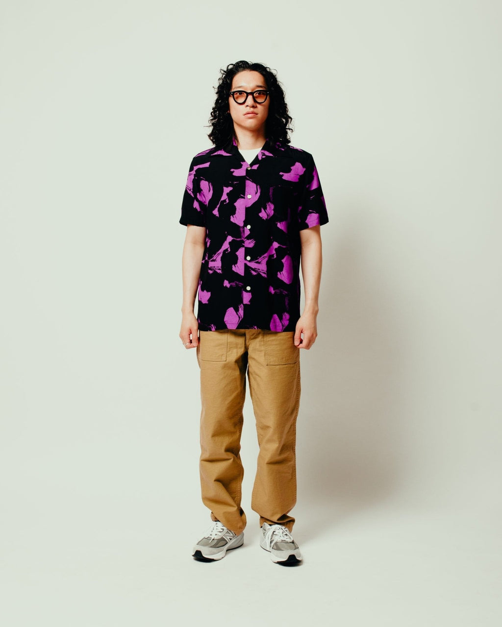 Rinne Camp Shirt - Purple - ALOHA BLOSSOM