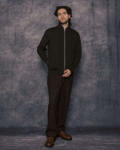 Navy Full-Zip Pockets Hunting Green - ANDERSEN-ANDERSEN