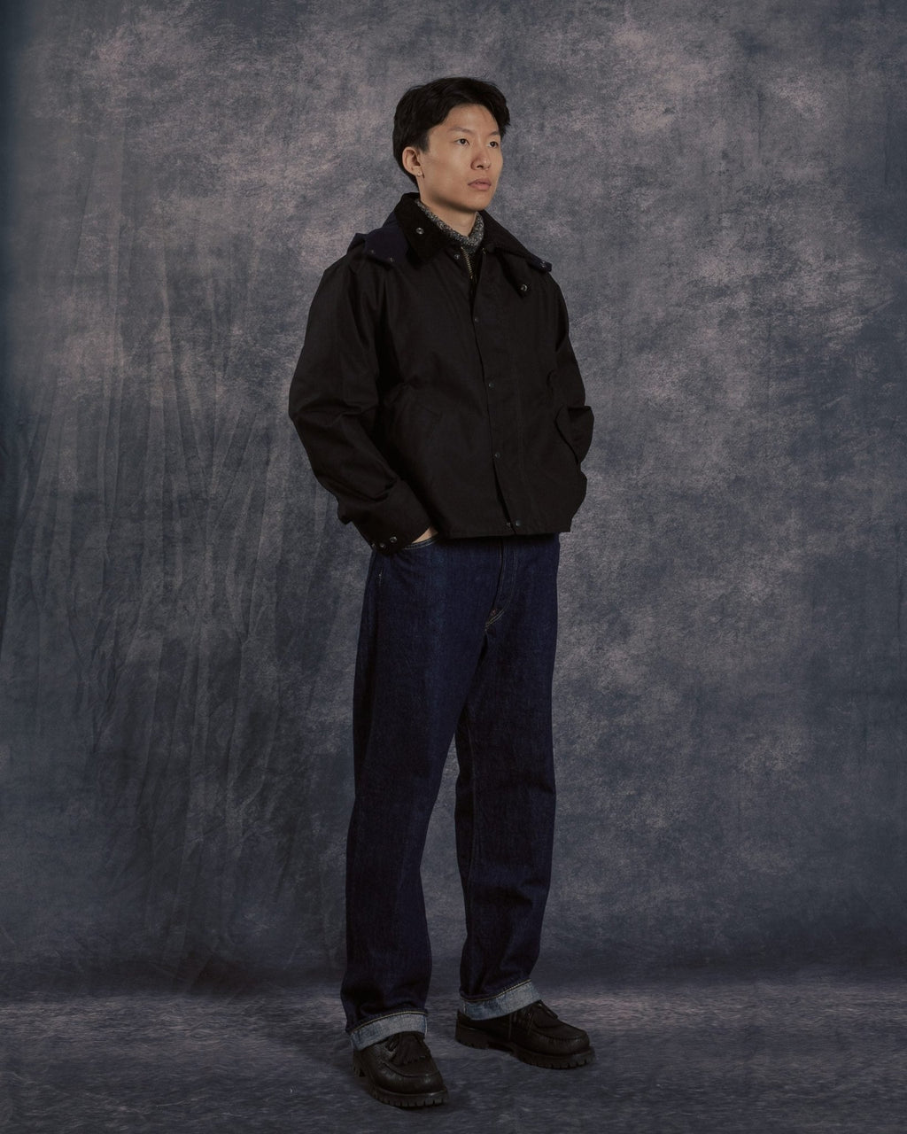 Barbour x KS Short Cruiser Casual Black - BARBOUR