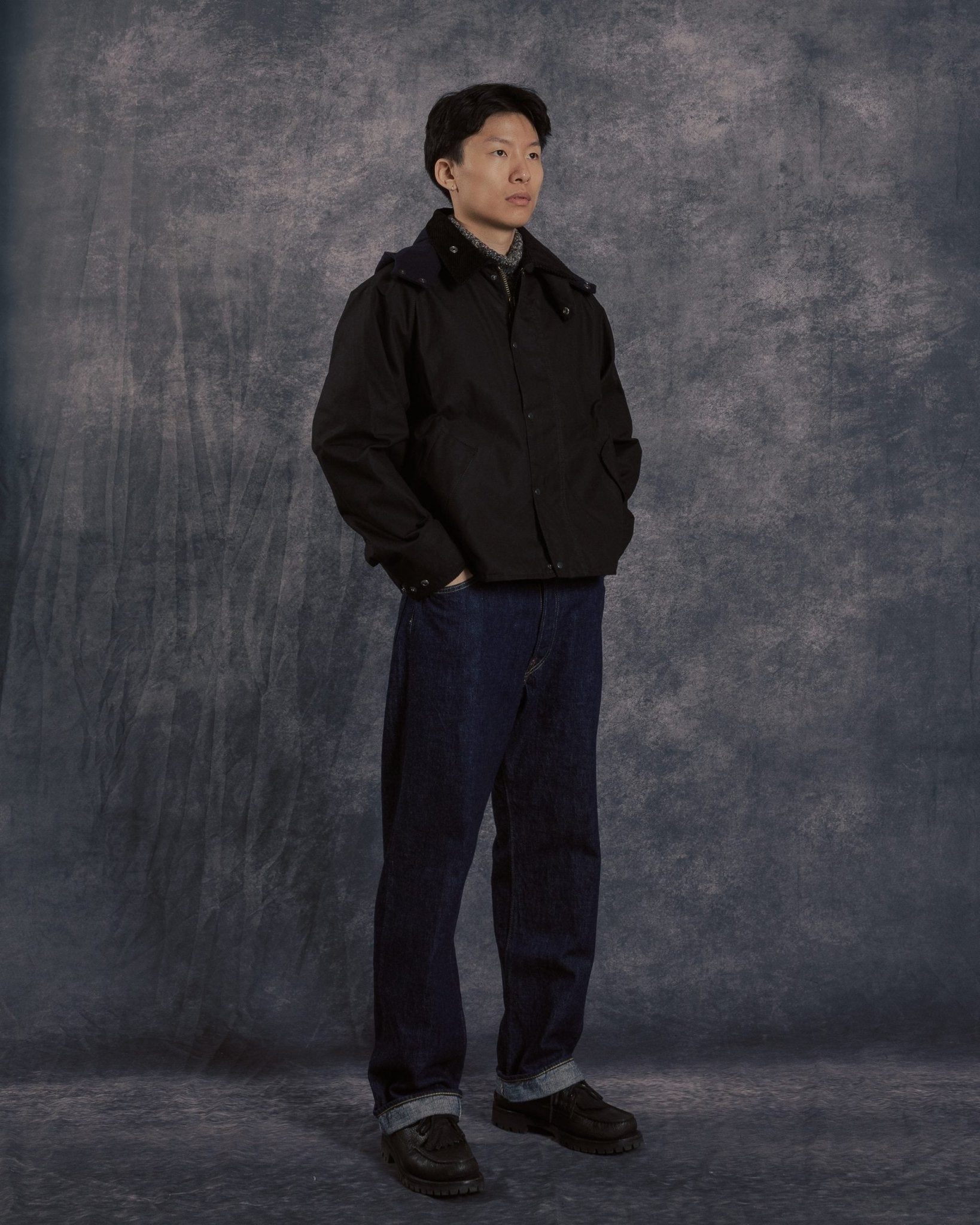 Barbour x KS Short Cruiser Casual Black - BARBOUR
