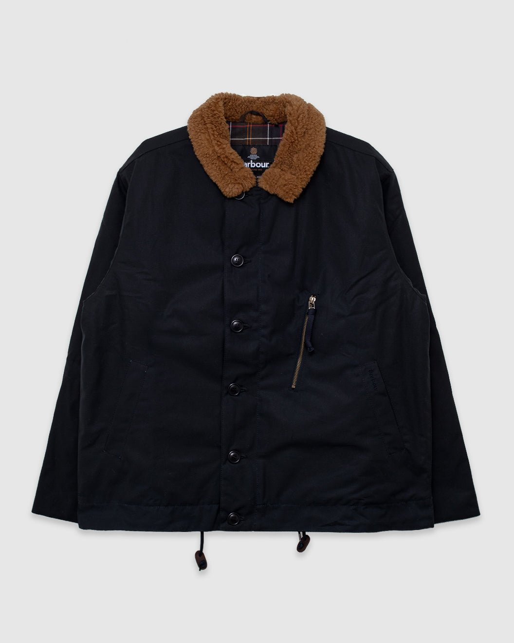 Macklow Wax Jacket Navy - BARBOUR