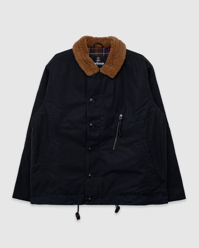 Macklow Wax Jacket Navy - BARBOUR