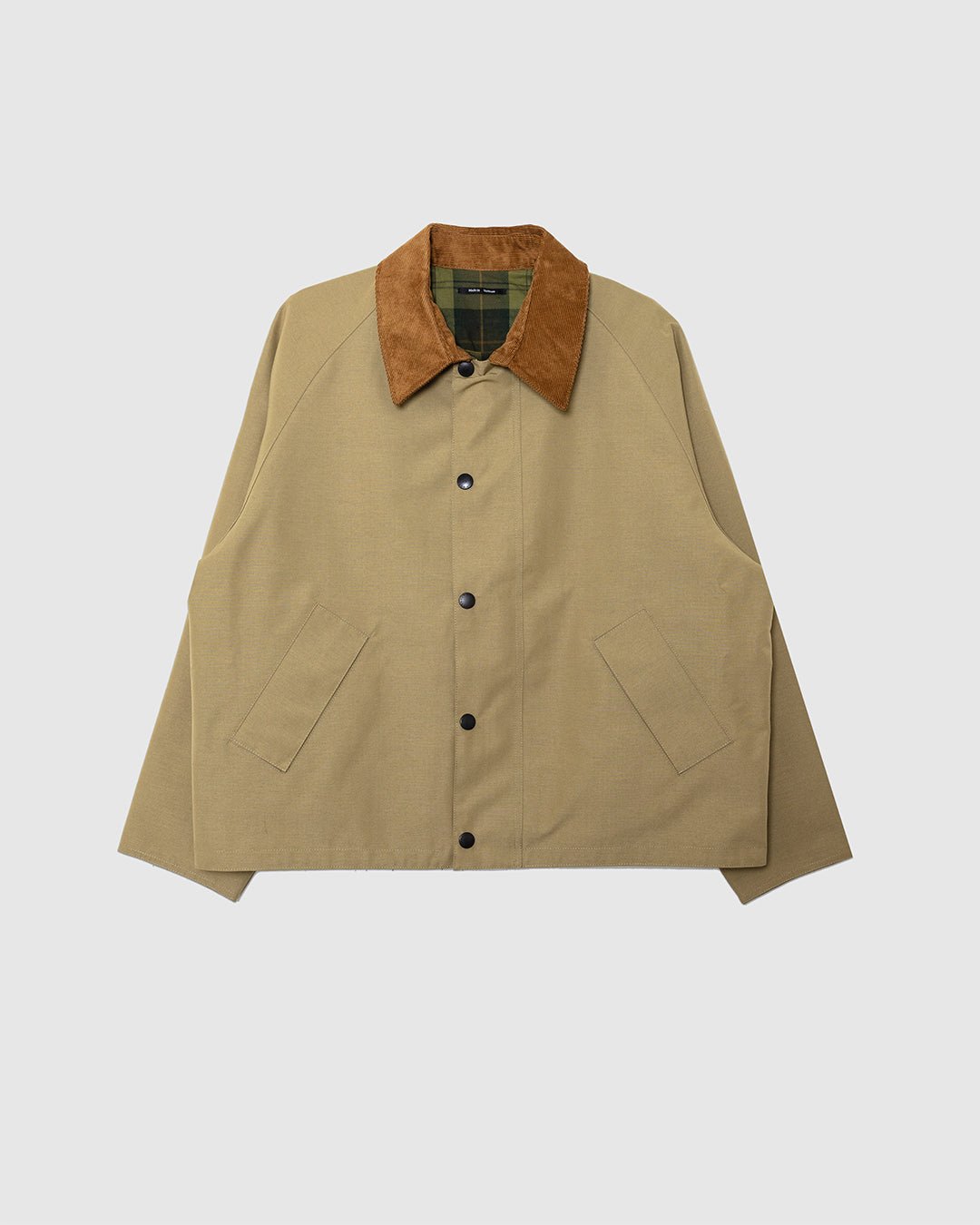OS Reversible Transporter Casual Jacket Bleached Olive - BARBOUR