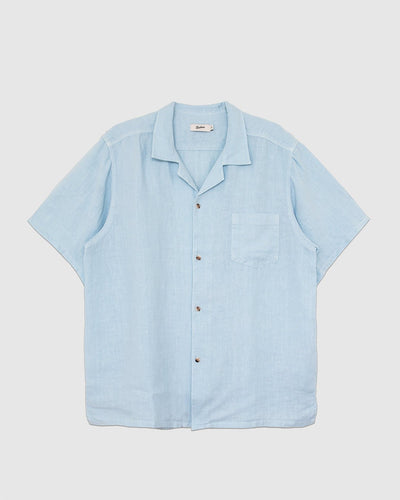 Linen Camp Shirt Sky - BATHER