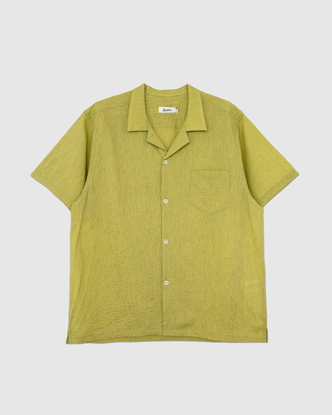 Pear Ripple Camp Shirt Green - BATHER