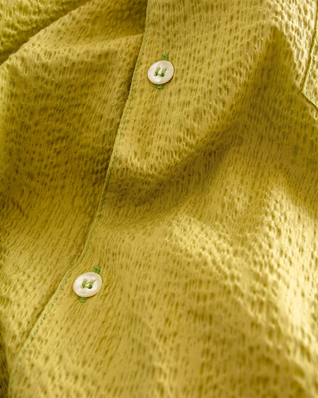 Pear Ripple Camp Shirt Green - BATHER