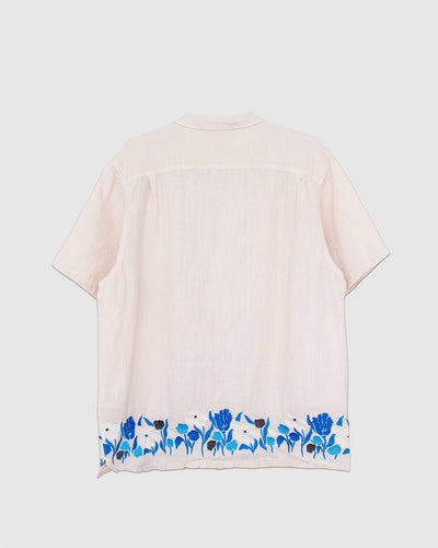 Pearl Lawn Linen Camp Shirt Natural - BATHER