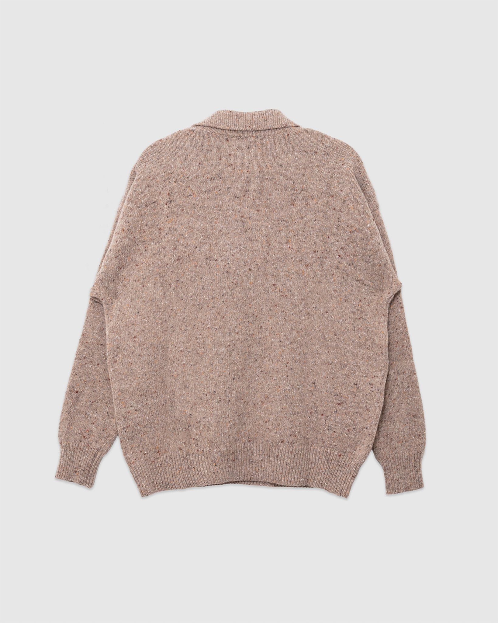 Allez Wool Knit Polo Super Wool Beige - CAMO