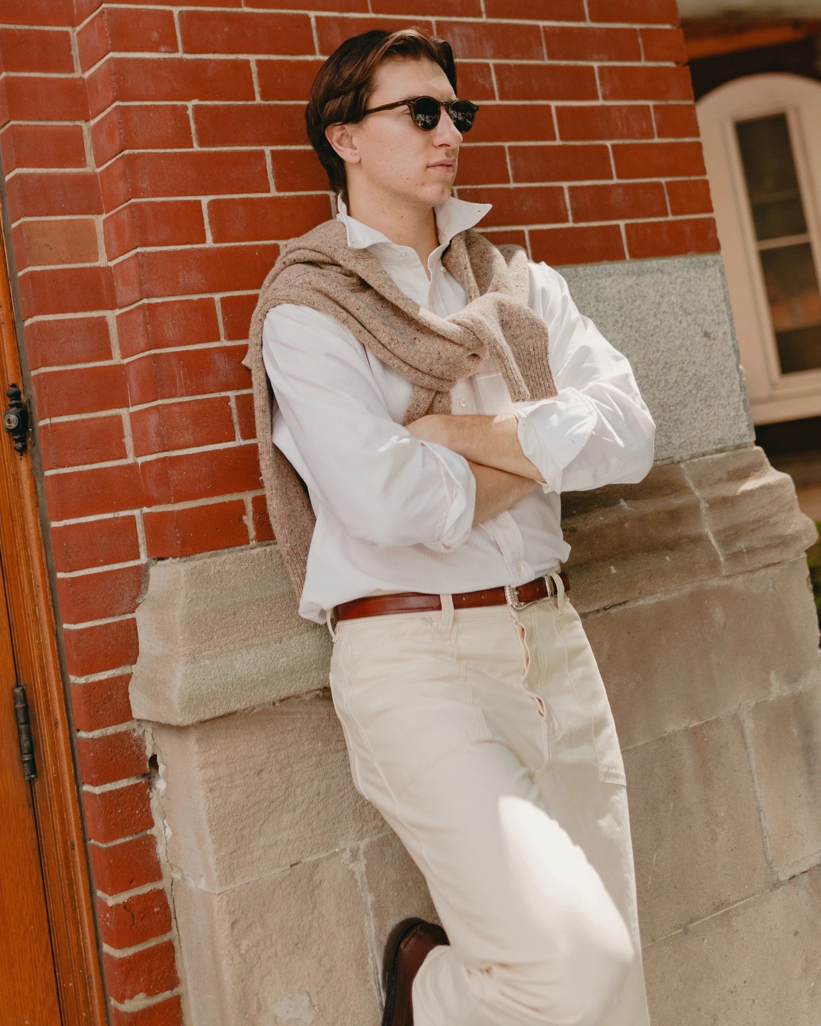 Allez Wool Knit Polo Super Wool Beige - CAMO