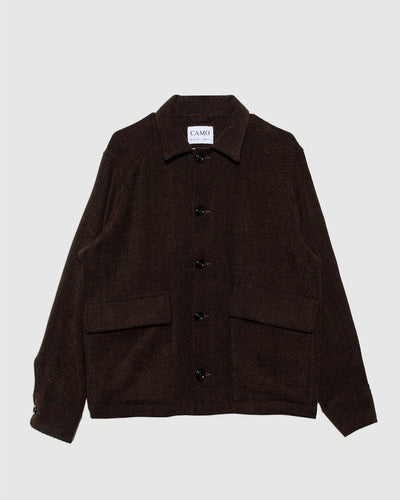 Brother New Jacket Shirt Trama Brown Wool/ Cotton - CAMO