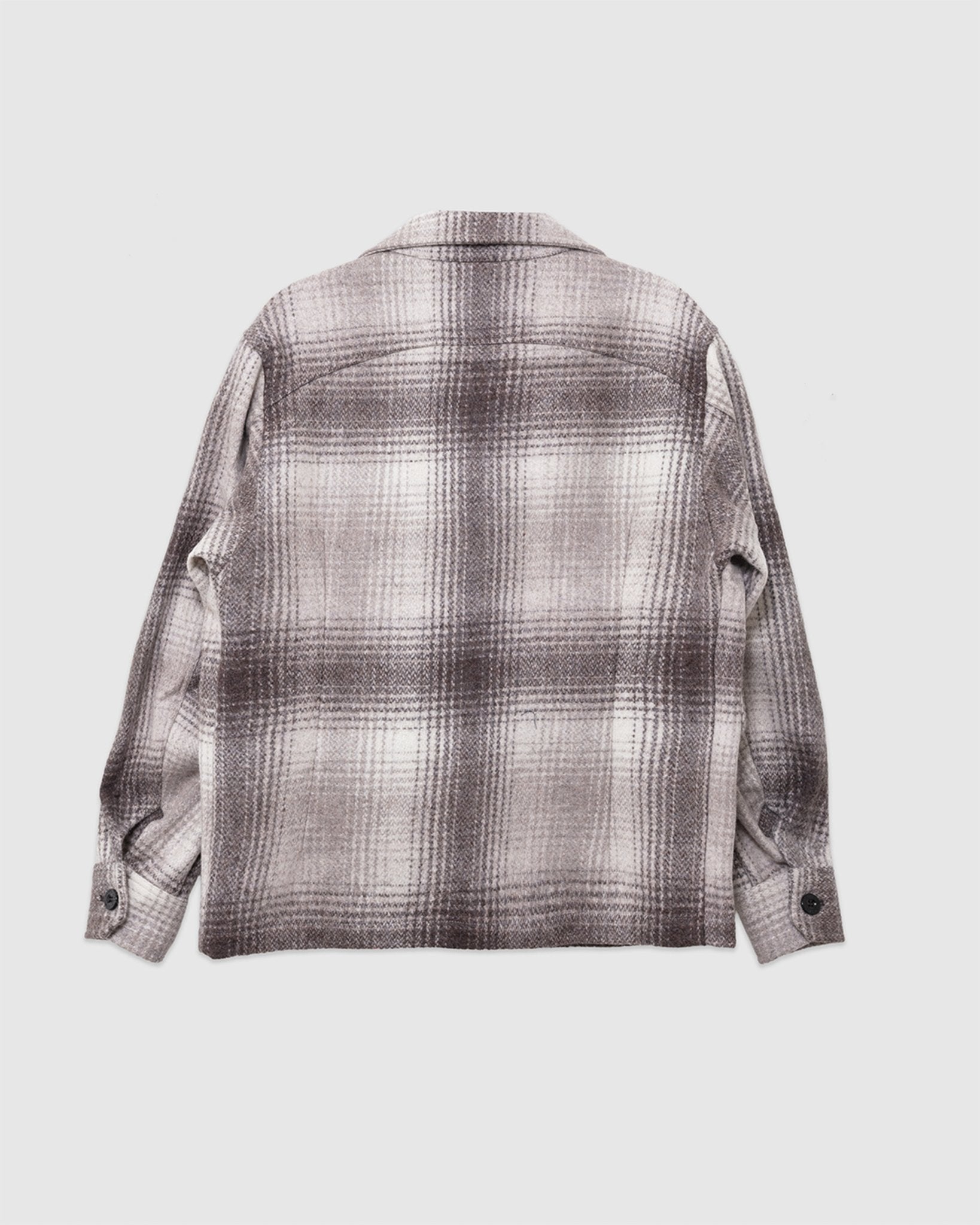 Brother New Shirt Jacket Check Square Beige - CAMO