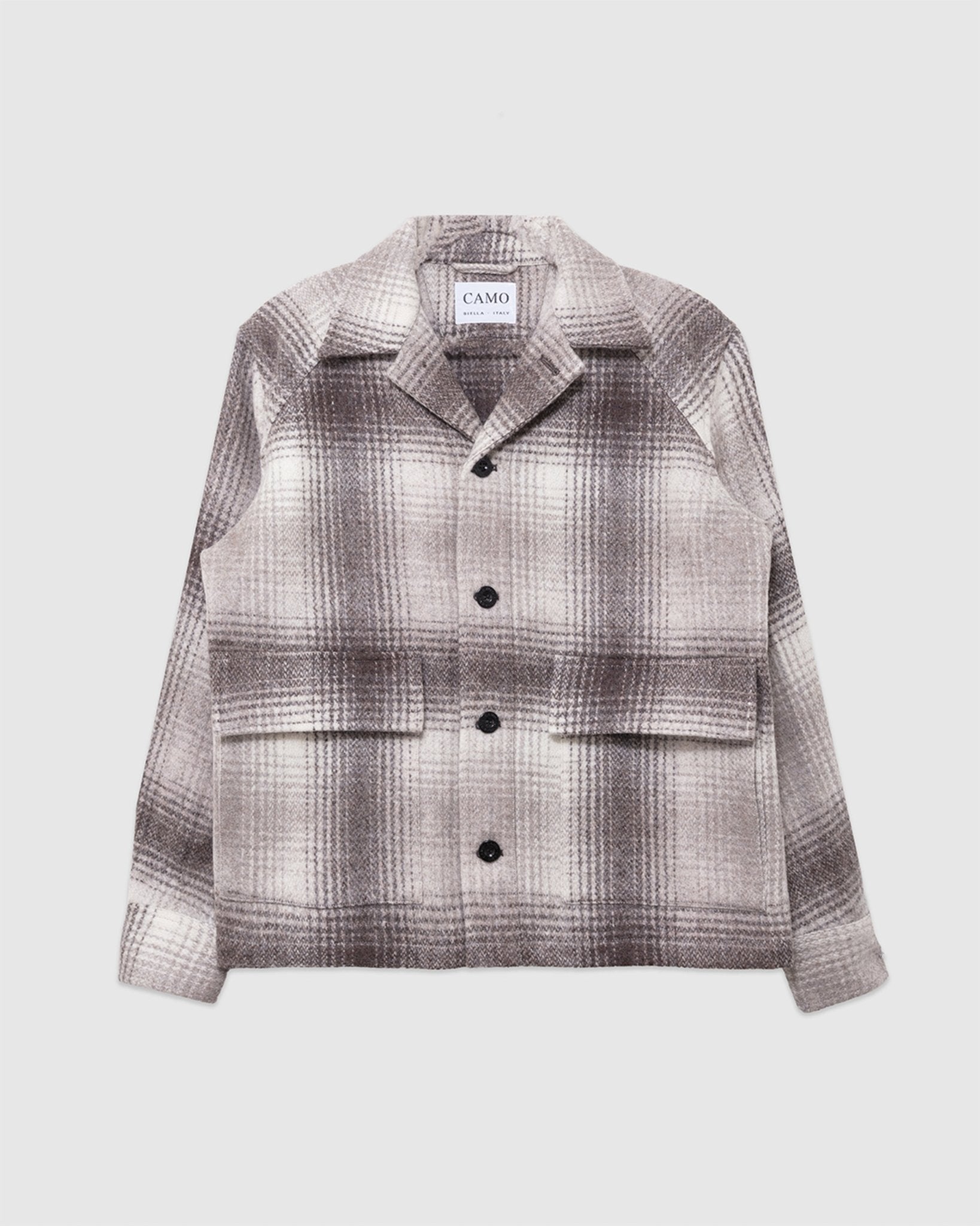 Brother New Shirt Jacket Check Square Beige - CAMO