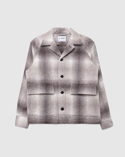 Brother New Shirt Jacket Check Square Beige - CAMO