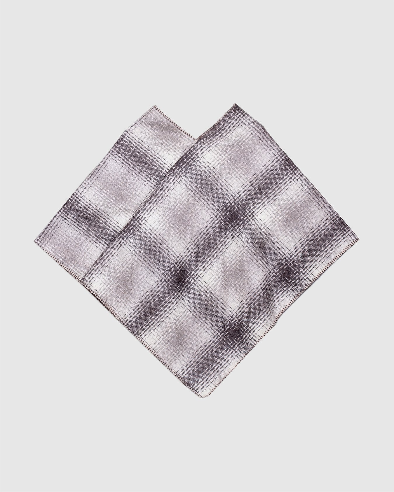 Eastwood Wool Poncho Beige Wool Check - CAMO