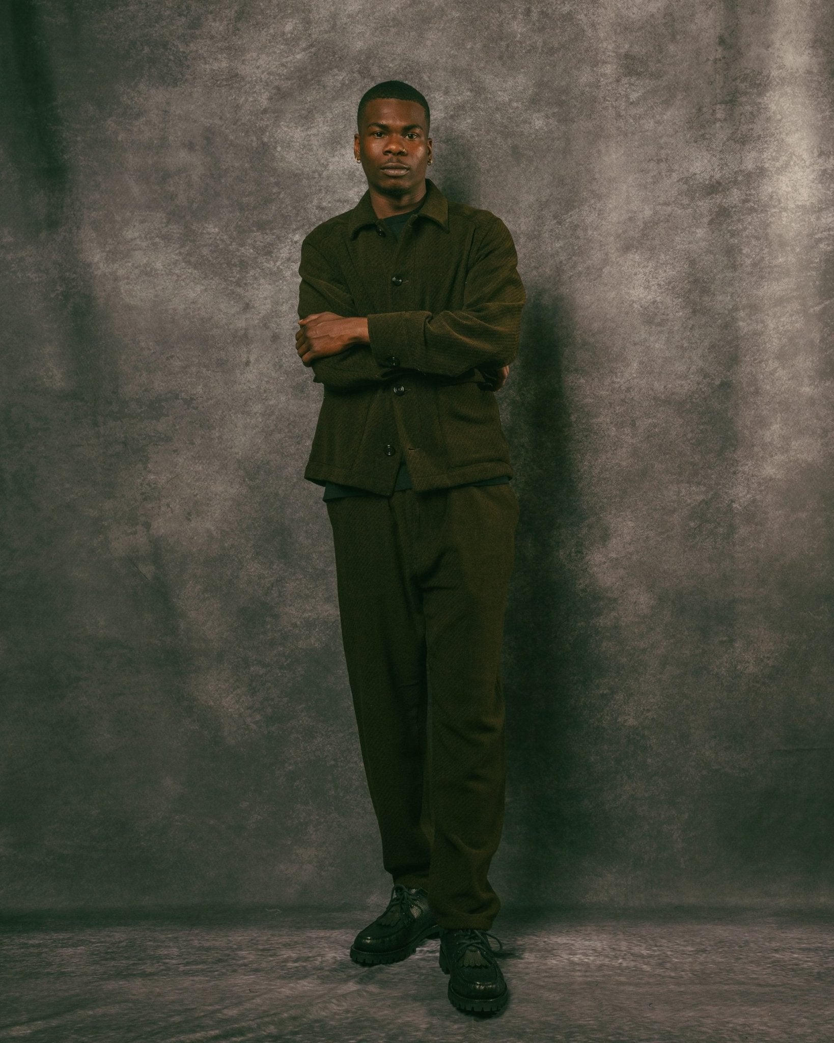 Seabiscuit Wide Trousers Trama Brown Wool/ Cotton - CAMO