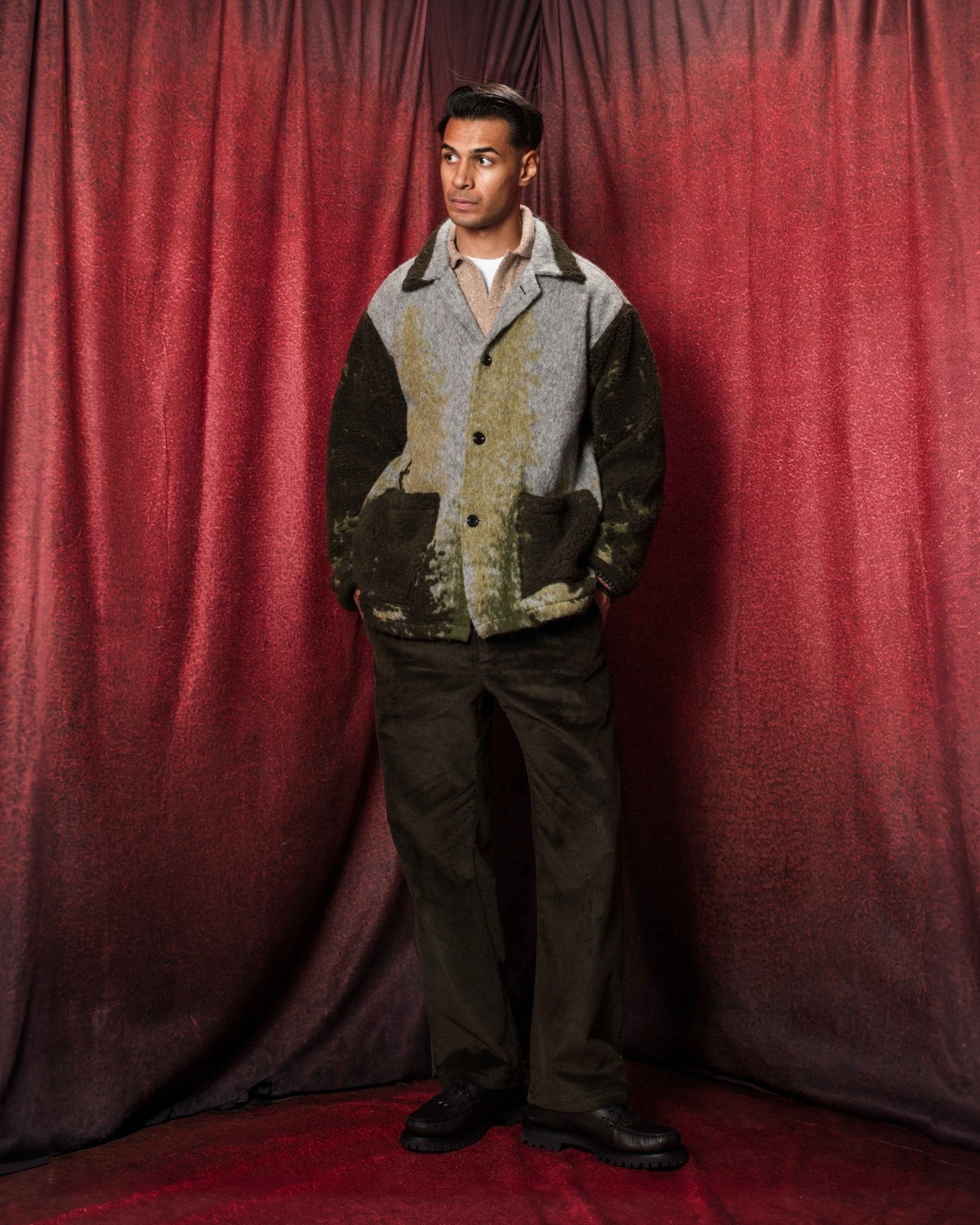 Tisserand Air Wide Jacket Coperta Pini Biella - CAMO