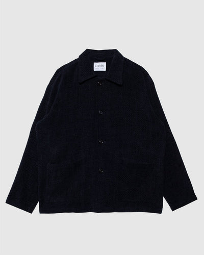 Tisserand Air Wide Jacket Trama Black Wool/ Cotton - CAMO
