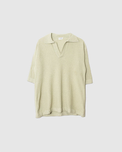 Voltaire Knit Boucle Polo Sage - CAMO