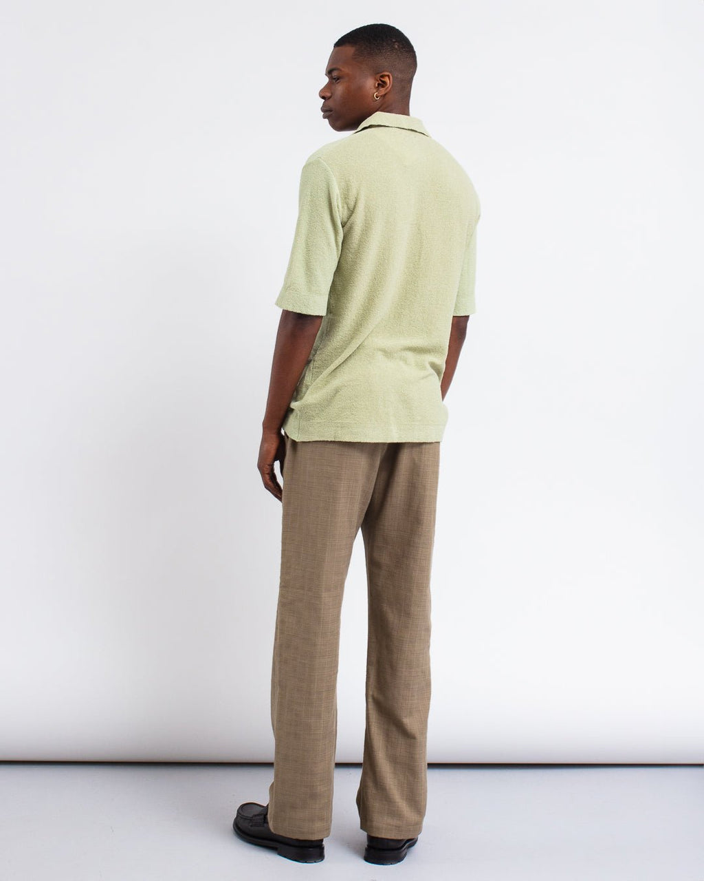 Voltaire Knit Boucle Polo Sage - CAMO
