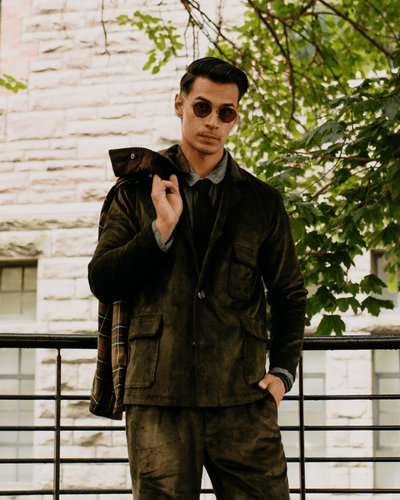 West Original Wide Jacket Super Velvet TBM Green - CAMO