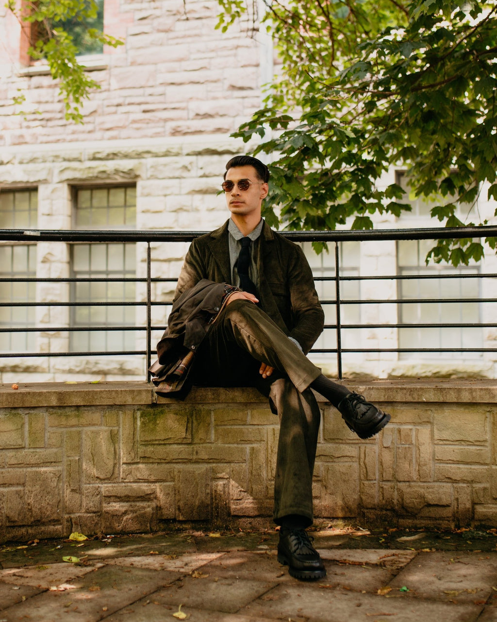 West Original Wide Jacket Super Velvet TBM Green - CAMO