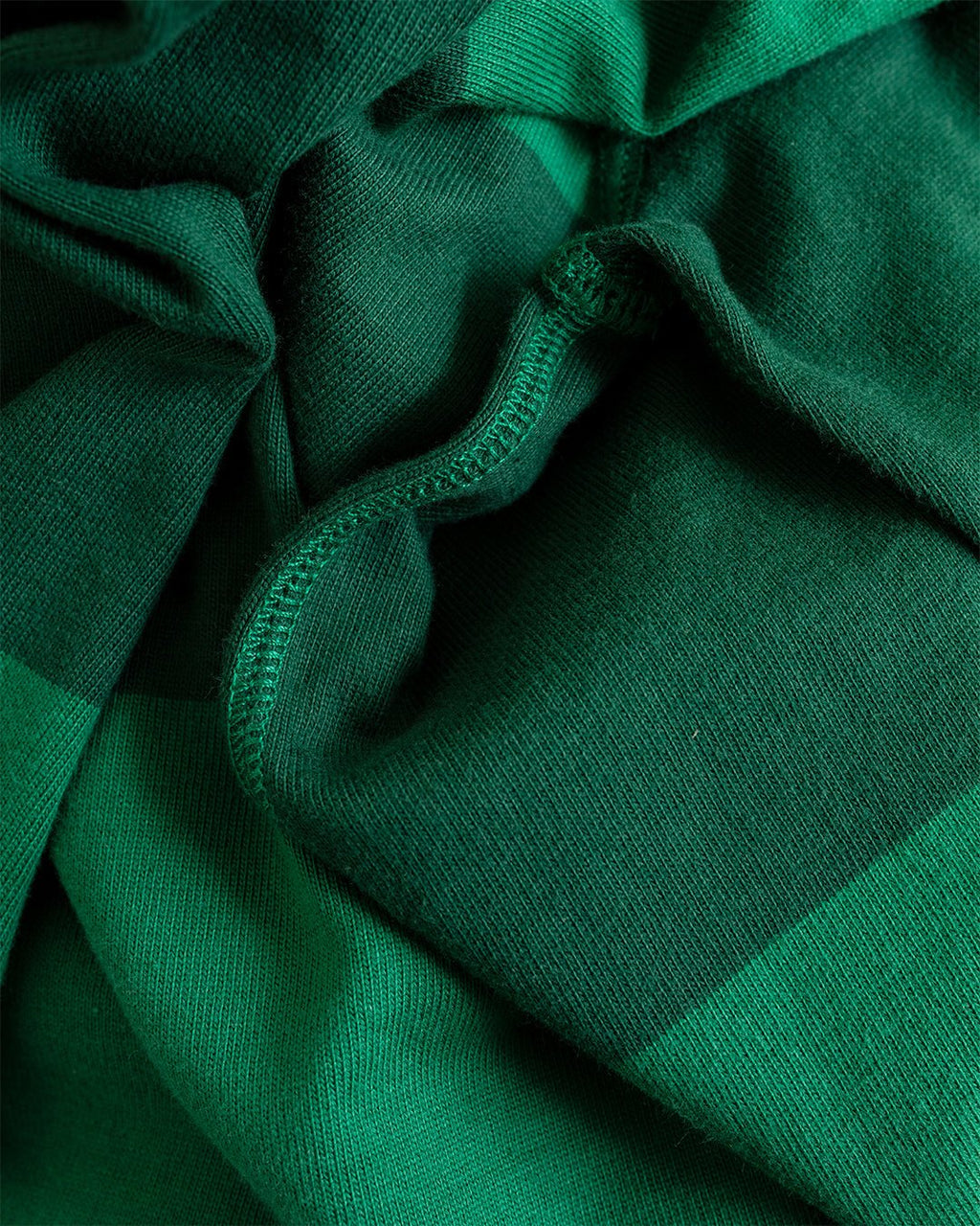 Block Stripe Quarter Zip Rugby Dark Green - DRAKE'S