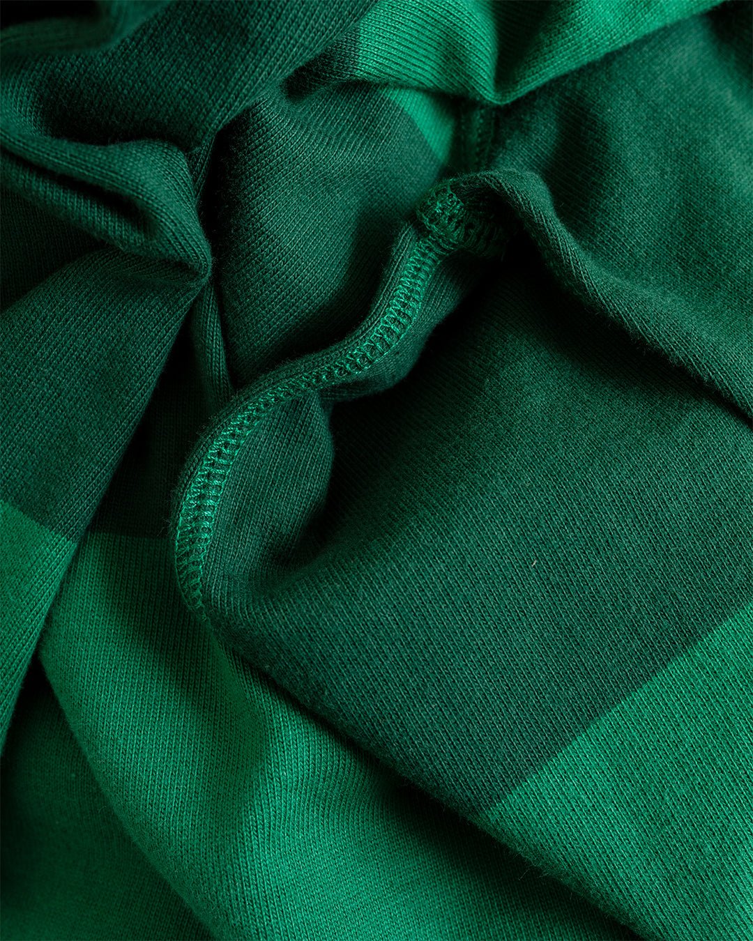 Block Stripe Quarter Zip Rugby Dark Green - DRAKE'S