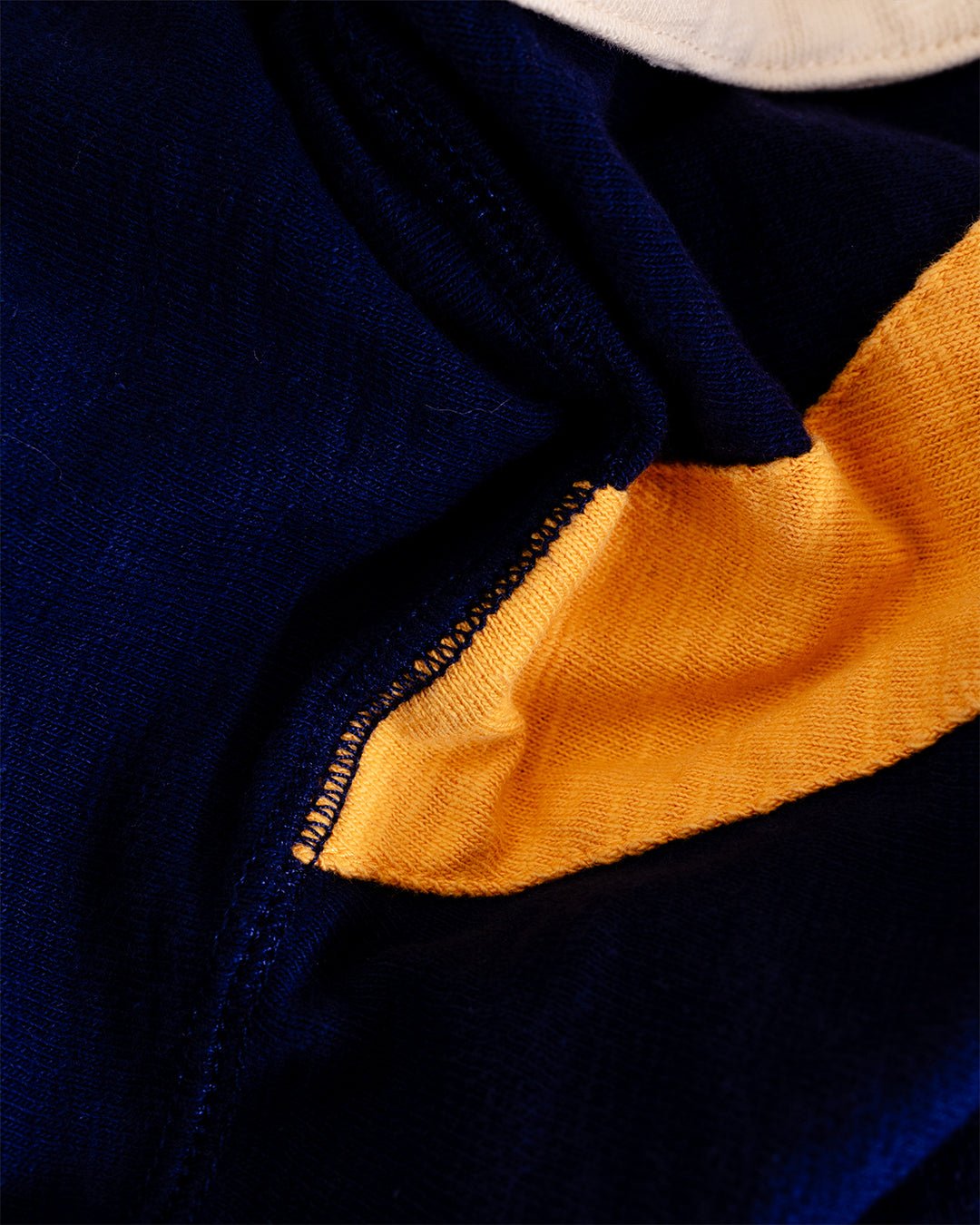 Chevron Flame Rugby Navy & Yellow - DRAKE'S
