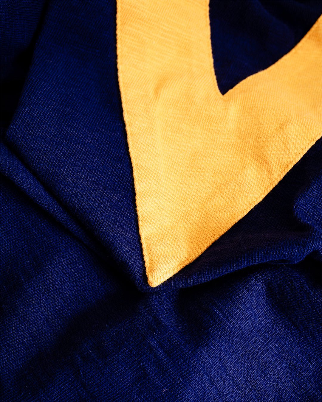 Chevron Flame Rugby Navy & Yellow - DRAKE'S