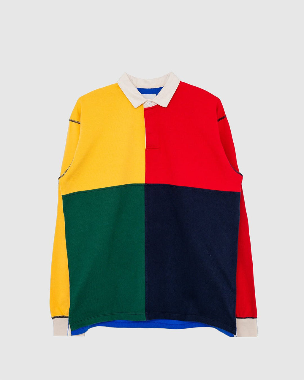 Colourful Panel Rugby Red Yellow Blue & Green - DRAKE'S