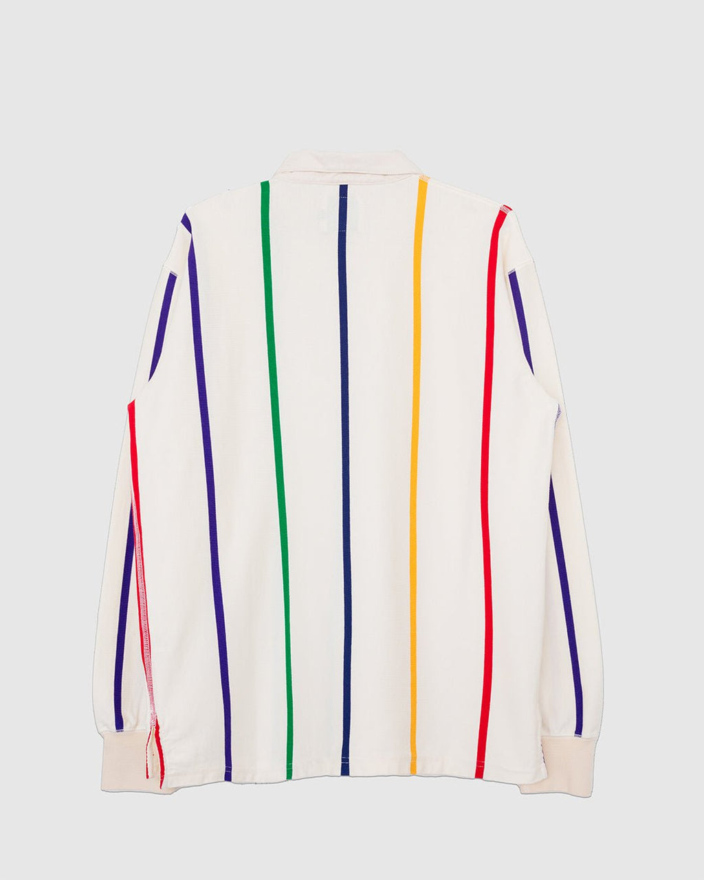 Colourful Vertical Stripe Rugby White Multi - DRAKE'S