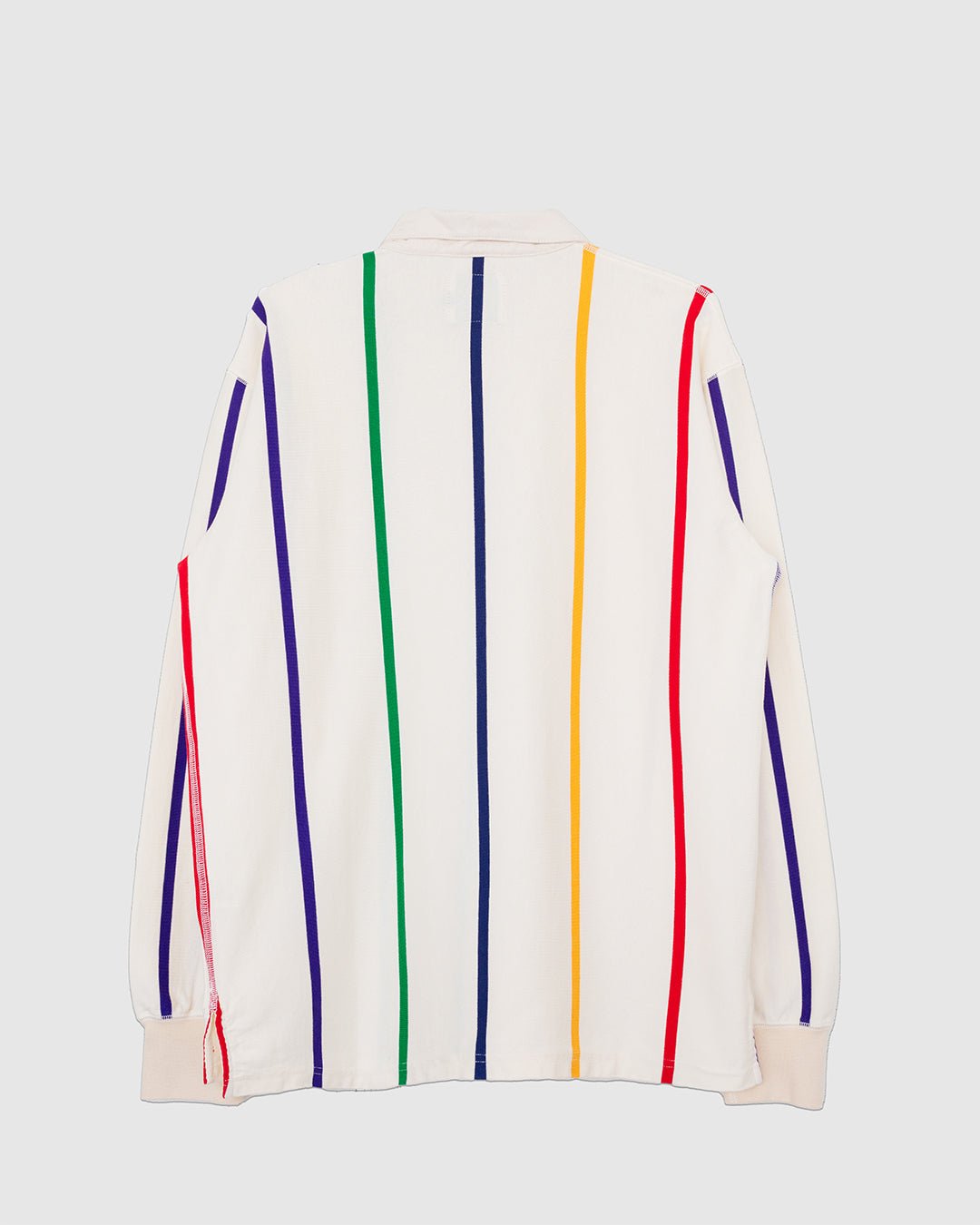 Colourful Vertical Stripe Rugby White Multi - DRAKE'S