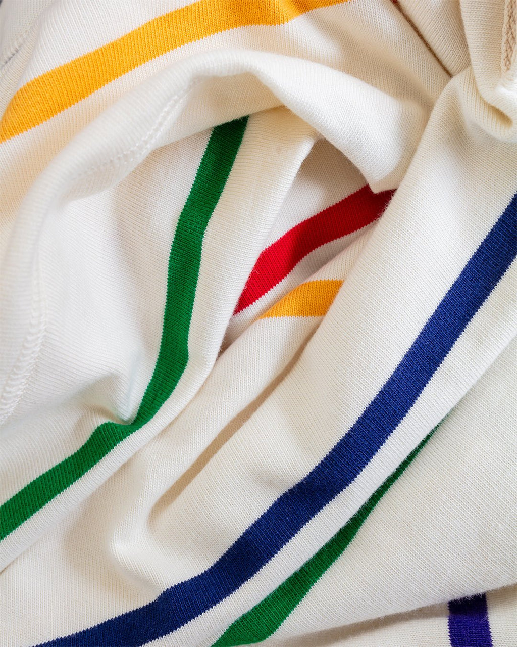 Colourful Vertical Stripe Rugby White Multi - DRAKE'S