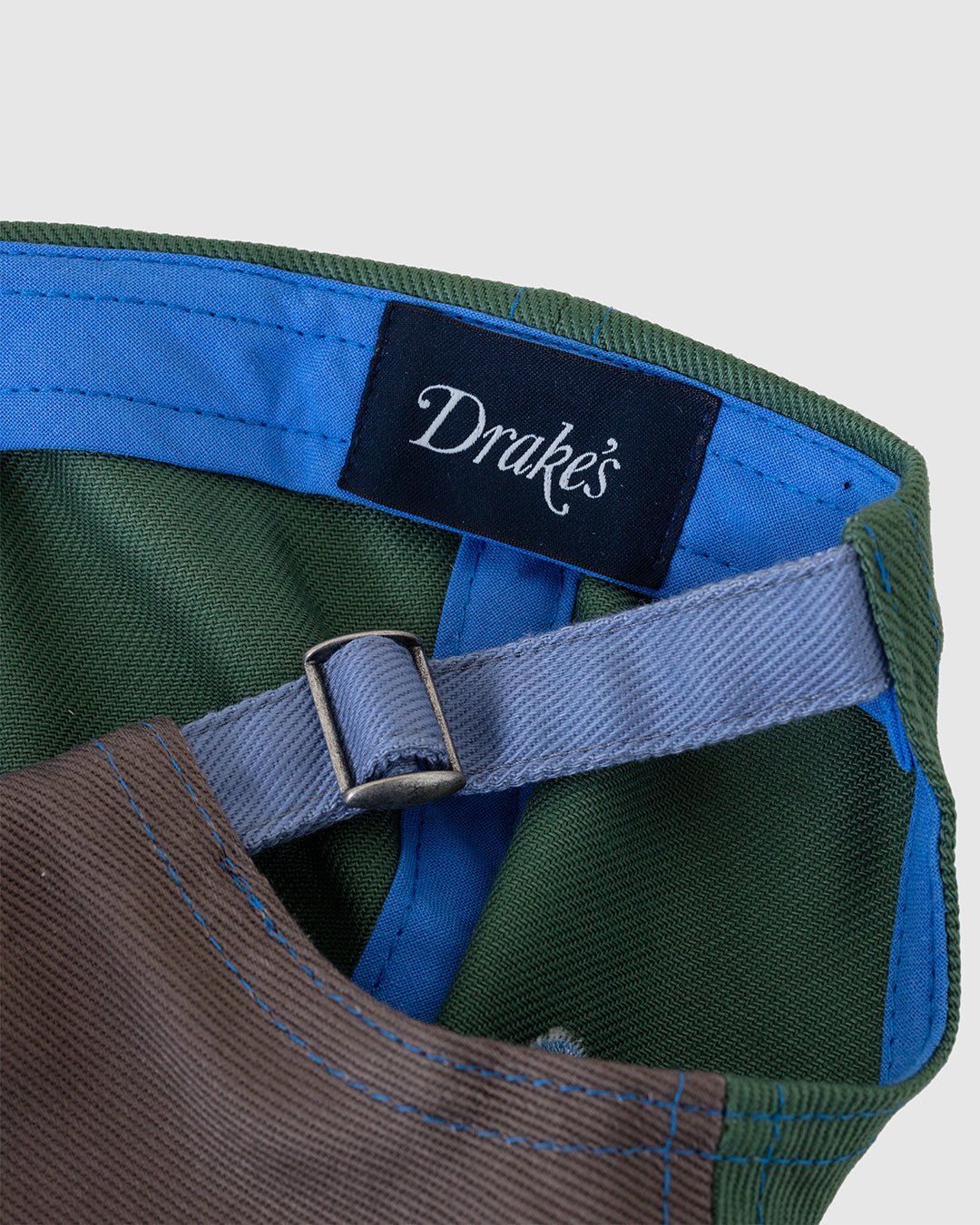 D' Chainstitch Twill Cap Sand/Green/Blue - DRAKE'S